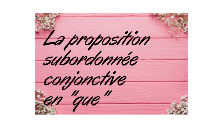 proposition subordonnée conjonctive