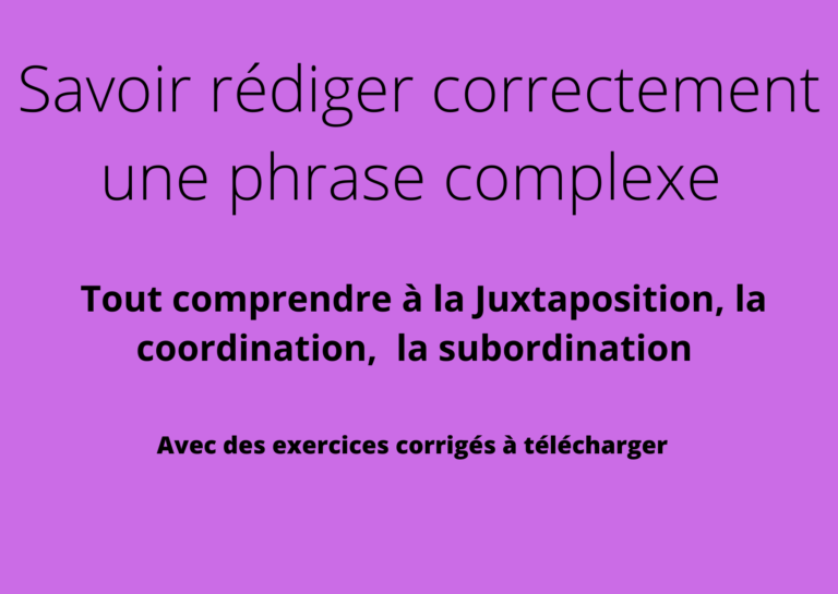 phrase complexe