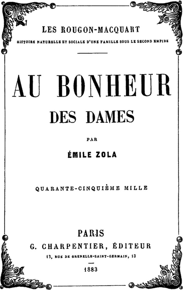 couverture Roman au bonheur des dames