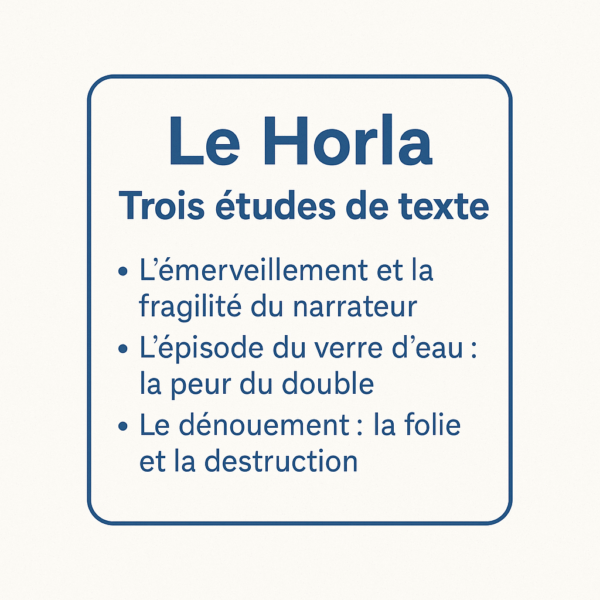 Cours complet sur Le Horla de Maupassant