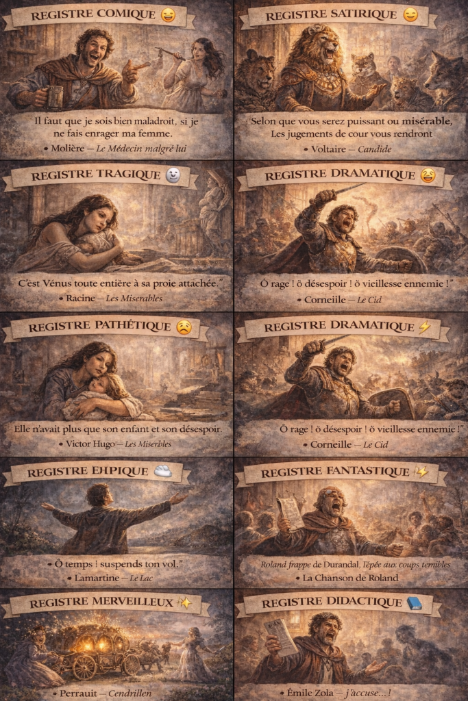 Registres littéraires en images