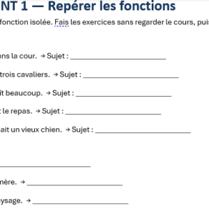 Maitriser les fonctions grammaticales – Image 4