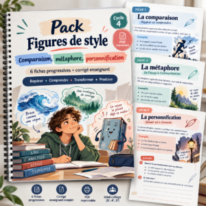 Pack figures de style : métaphore, comparaison, personnification
